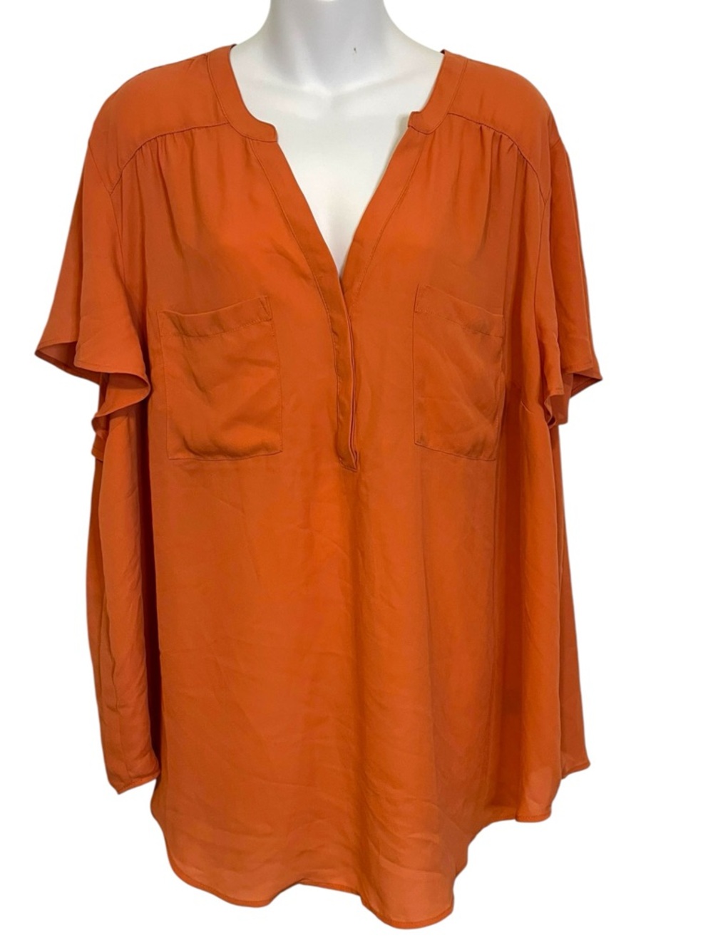 Torrid Harper Short Sleeve Orange Top